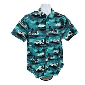 Billabong Men's‎ Hawaiian Shirt XL NWT Tropical Palm Print 100% Cotton